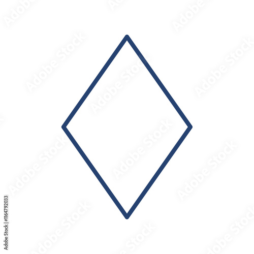 Diamond suit icon Outline icon sign