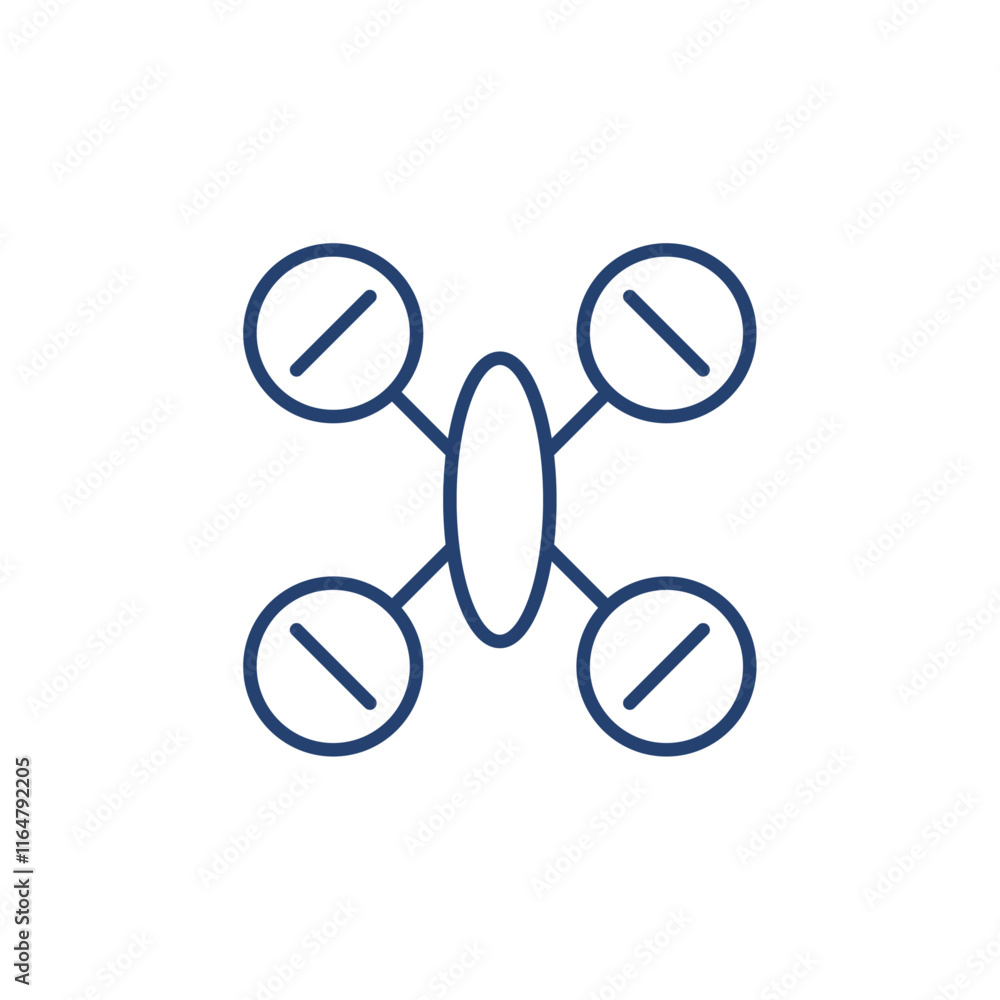 Drone icon Outline icon sign Drone icon Outline icon sign