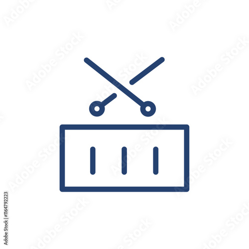 Drum icon Outline icon sign