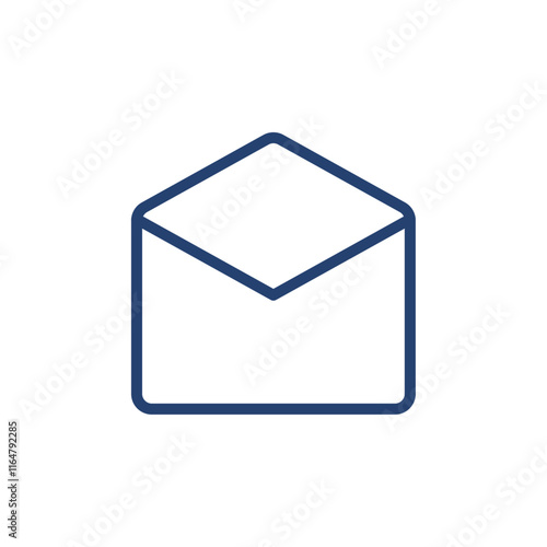 Envelope opened icon Outline icon sign