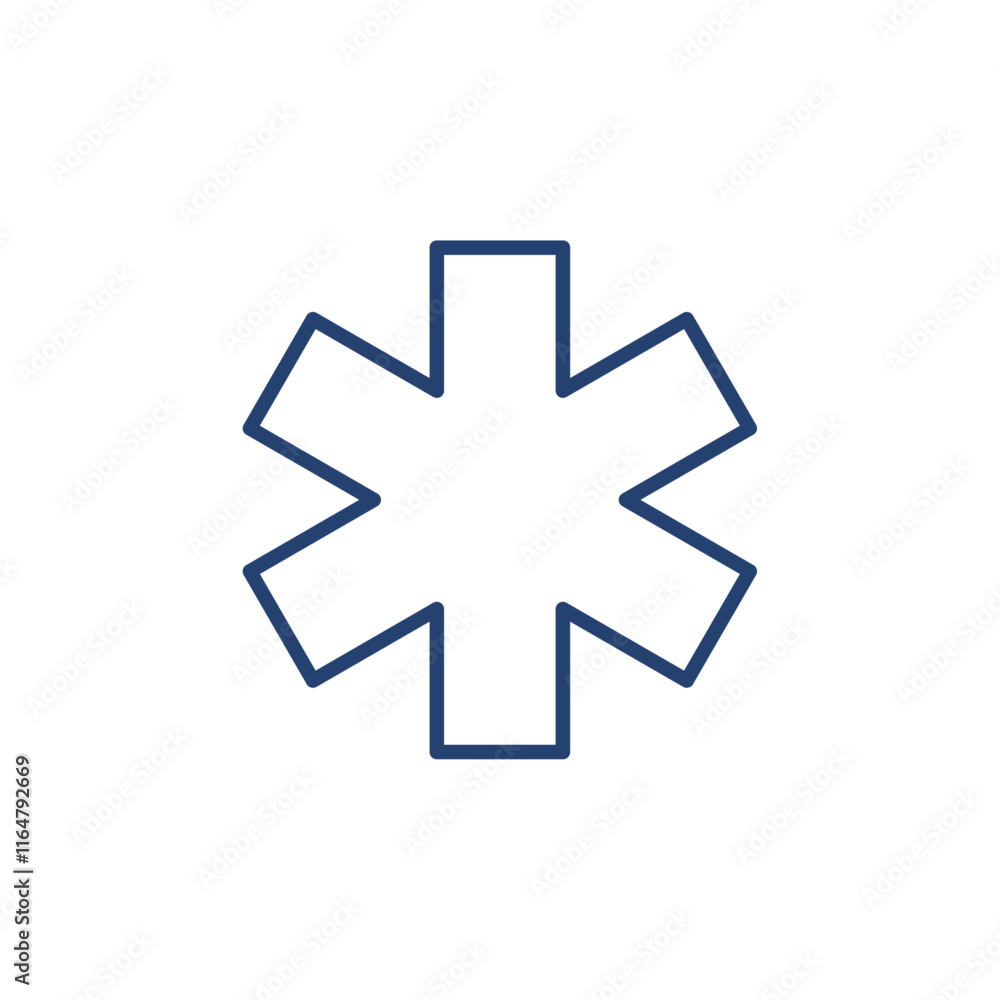 Hexagon strip icon Outline icon sign Hexagon strip icon Outline icon sign