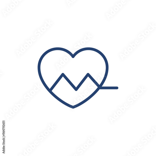 Heartbeat icon Outline icon sign