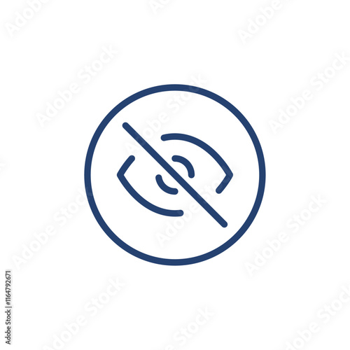 Hide view icon Outline icon sign