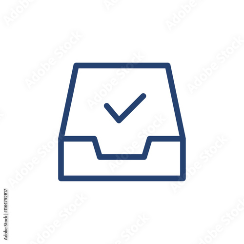 Inbox sent icon Outline icon sign