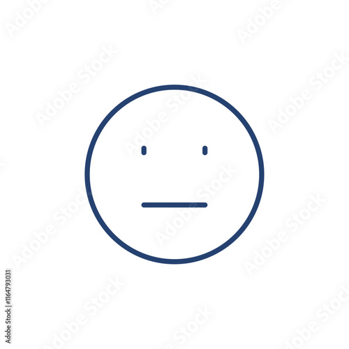 Neautral face icon Outline icon sign photo