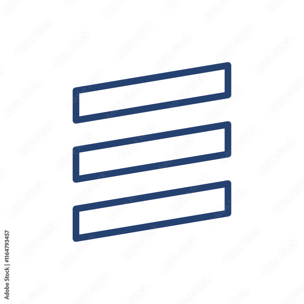 Three slashes icon Outline icon sign Three slashes icon Outline icon sign