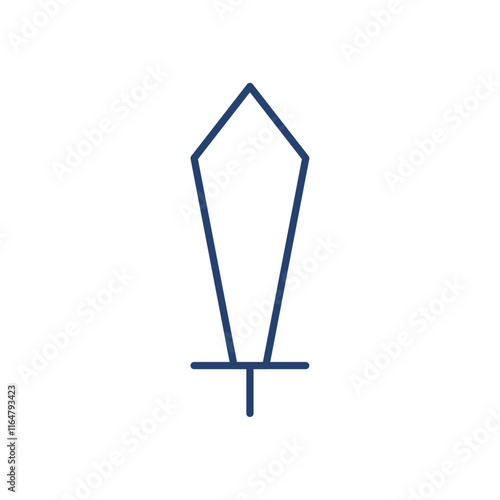 Sword icon Outline icon sign photo