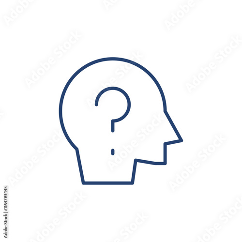 Thinking problem icon Outline icon sign