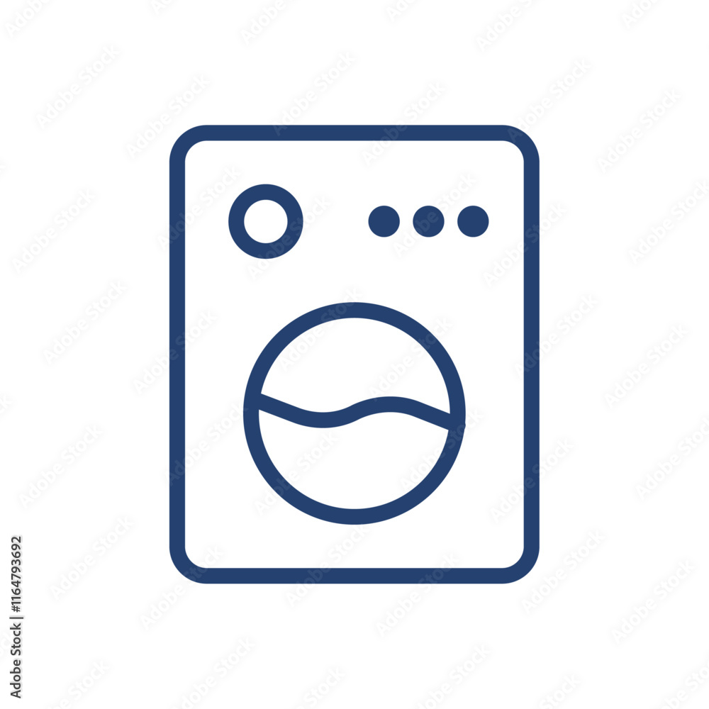 Washing machine icon Outline icon sign Washing machine icon Outline icon sign