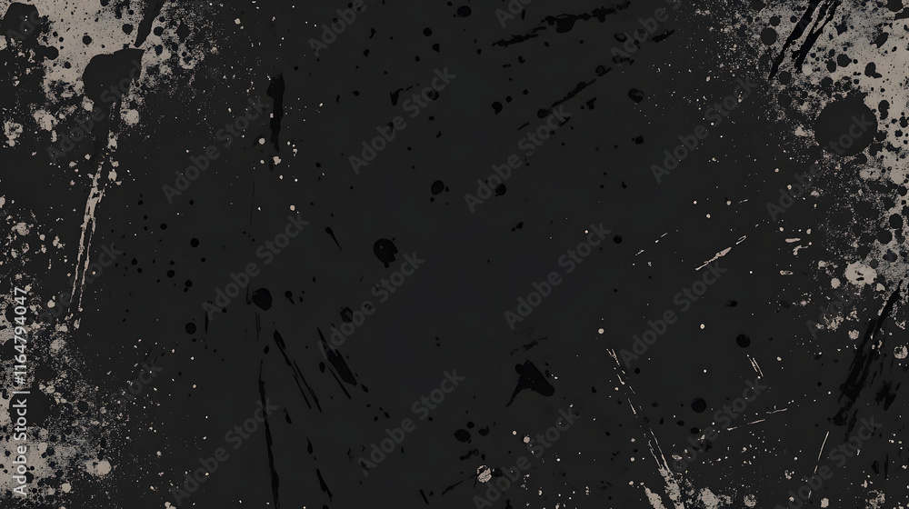 Obraz premium Black and Beige Paint Splatter Texture