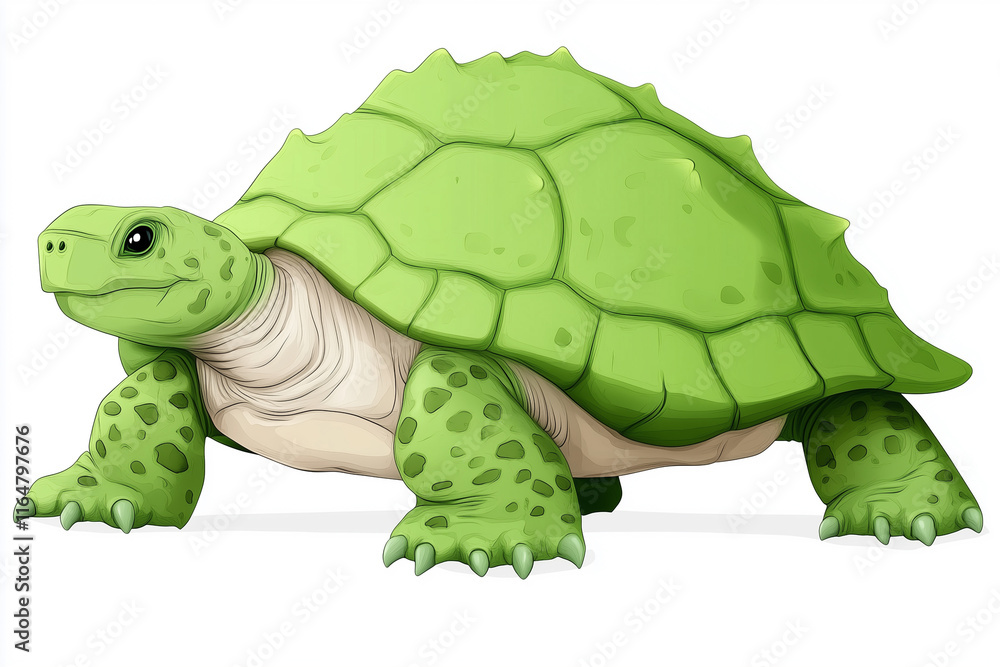 Obraz premium Illustration of a Green Turtle