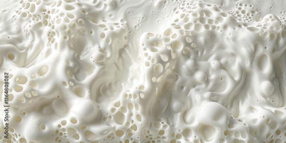 Abstract white foam texture. Perfect for backgrounds, beauty, or skincare. High-resolution image with unique organic patterns. Abstract white foam texture. Perfect for backgrounds, beauty, or skincare. High-resolution image with unique organic patterns.
