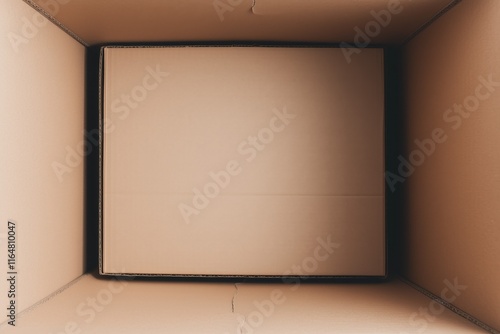 Cardboard Box on White Background. Carton Close-up. Packaging box. photo