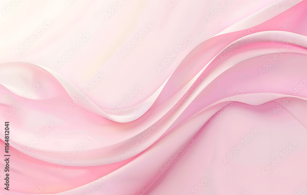 Pale Pink Fabric Draped in Waves Pale Pink Fabric Draped in Waves