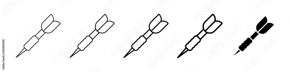 dart icon Simple thin line logo set dart icon Simple thin line logo set