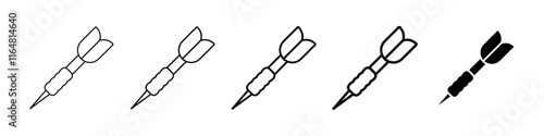 dart icon Simple thin line logo set