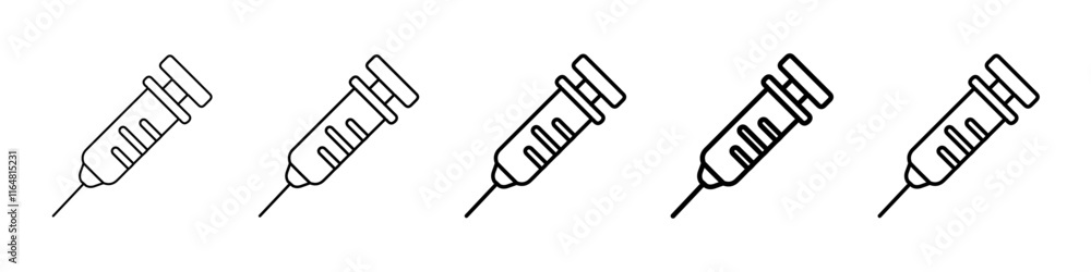 injection icon Simple thin line logo set injection icon Simple thin line logo set