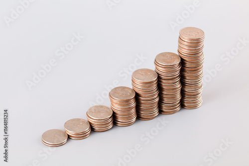 Obraz na płótnie Incremental dollar coins w salonie