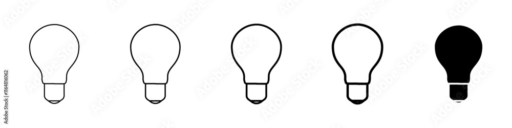 no light icon Simple thin line logo set no light icon Simple thin line logo set