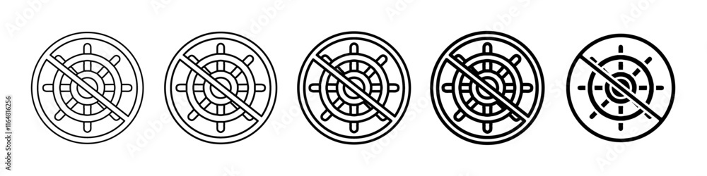 no ship wheel icon Simple thin line logo set no ship wheel icon Simple thin line logo set