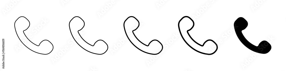 phone icon Simple thin line logo set phone icon Simple thin line logo set