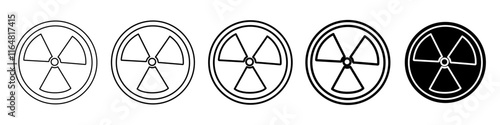 toxic icon Simple thin line logo set