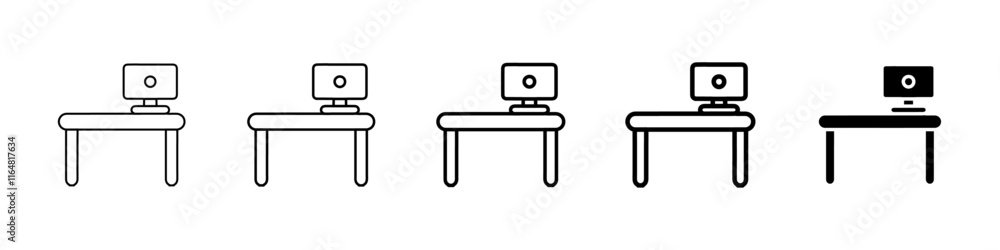 work place icon Simple thin line logo set work place icon Simple thin line logo set