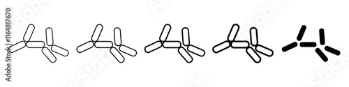 yeast icon Simple thin line logo set