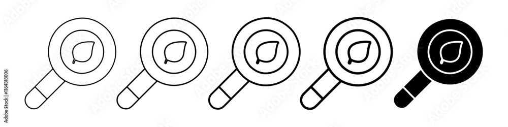 botany icon Simple thin line logo set