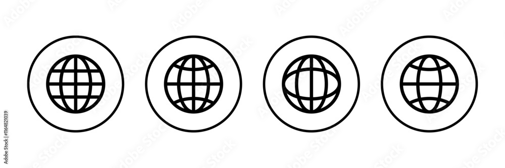 Web icon vector isolated on white background. Website vector icon. Internet world vector Web icon vector isolated on white background. Website vector icon. Internet world vector
