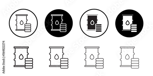 Commodity icon Thin line vector illustration set
