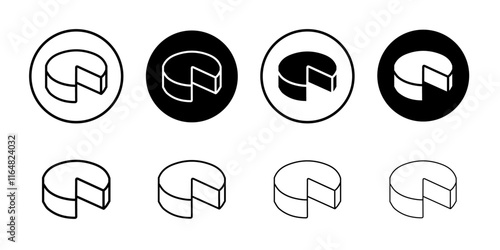 Parmesan icon Thin line vector illustration set