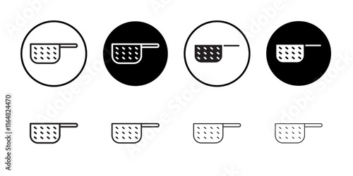 Sieve icon Thin line vector illustration set