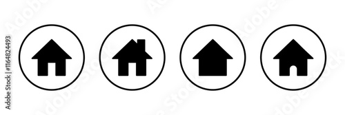 Home icon vector isolated on white background. House vector icon. Address