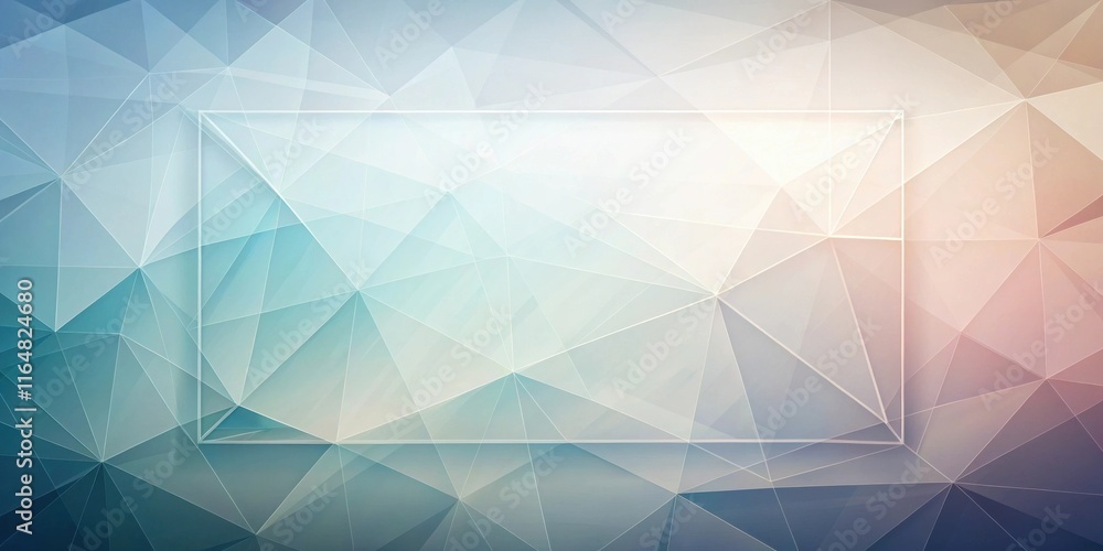 Obraz premium Abstract Geometric Background with Subtle Pastel Tones and a Rectangular Frame Ideal for Presentations, Websites, or Digital Media