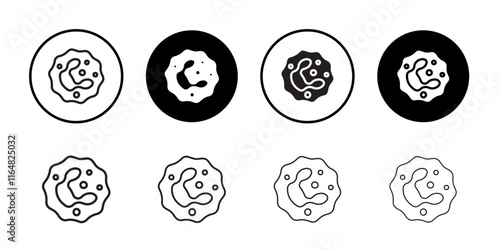 White blood cell icon Thin line vector illustration set