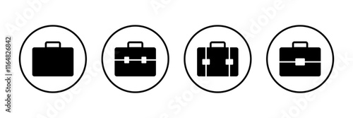 Briefcase icon vector isolated on white background. Briefcase vector icon
