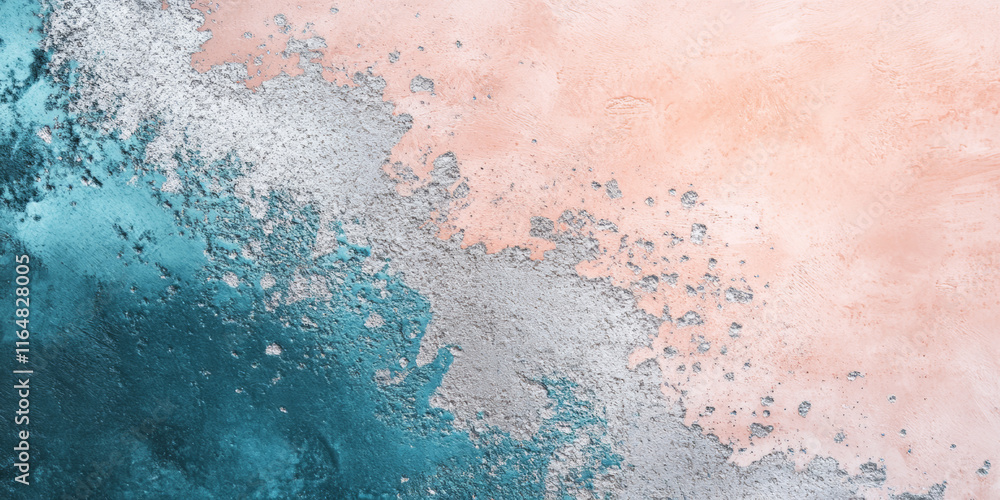 Silver and teal gradient blending into peach and lavender tones. Metallic shimmer and subtle granular textures. Silver and teal gradient blending into peach and lavender tones. Metallic shimmer and subtle granular textures.
