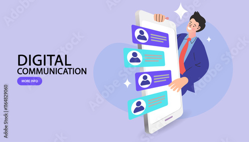 Referral marketing vector. Marketing consumer audience communication service for influencer advertising. blogger promotion services and goods for her followers online. Refer A Friend loyalty program.