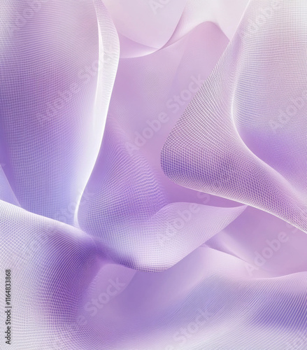 Powdery light purple and off-white abstract pattern background. Geometric shape. Line stripe angle facet triangle fold. Color gradient. Noise grain. Business, tech. Design. Minimal. photo