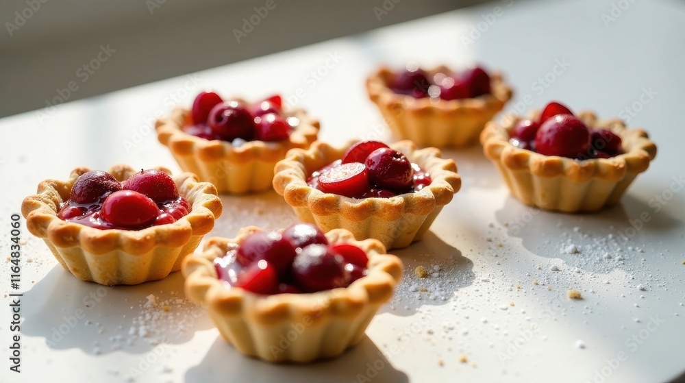 Delicious Mini Fruit Tarts with Sweet Berry Filling, Perfect for a Delightful Afternoon Treat Delicious Mini Fruit Tarts with Sweet Berry Filling, Perfect for a Delightful Afternoon Treat