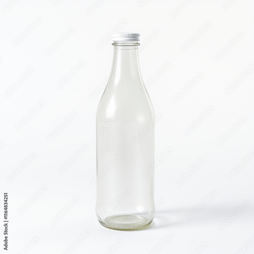 Naklejka premium Plastic bottle on white background 