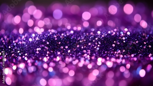 Purple Glitter Background with Sparkling Bokeh Lights photo