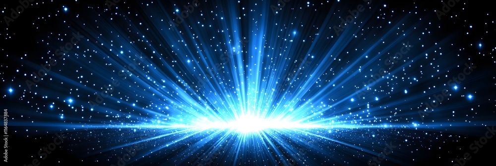 Naklejka premium Brilliant Light Rays Burst, Shining Brightly