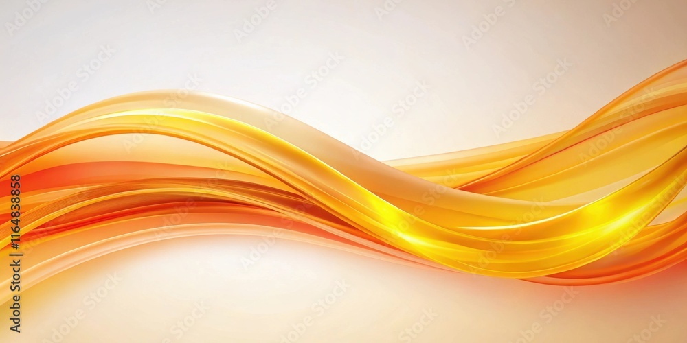 Fototapeta premium Abstract Golden Waves Flowing Across a Soft Background