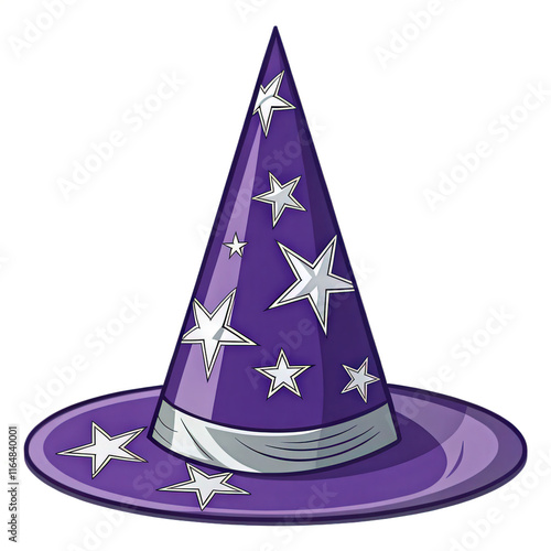Sorcerer‚Äôs Hat with Stars Icon - Purple & Silver