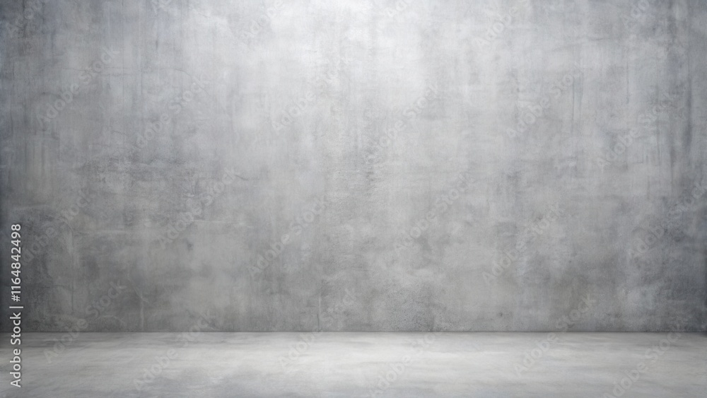 Empty room with a grey concrete wall and floor, ideal for product display or design presentations Empty room with a grey concrete wall and floor, ideal for product display or design presentations