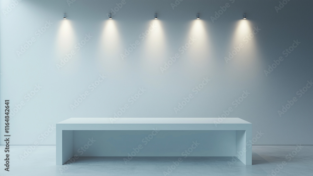 Fototapeta premium empty white shelf