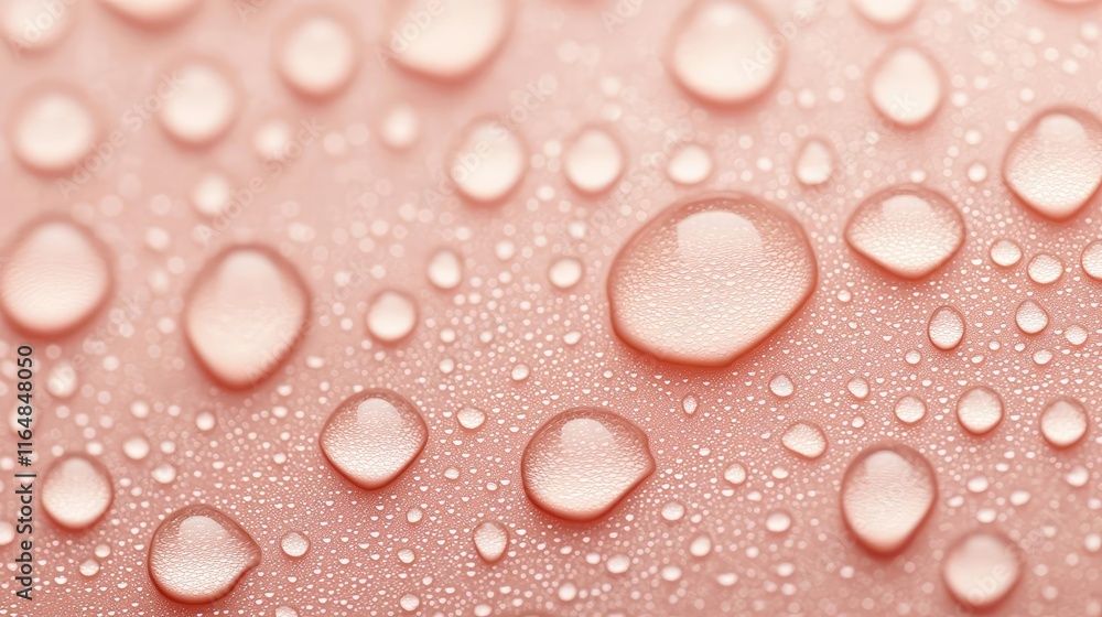 Droplets abstract background concept. Close-up of water droplets on a textured surface, showcasing nature's delicate beauty.