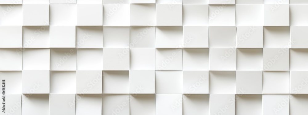 Abstract white square geometric pattern background texture.